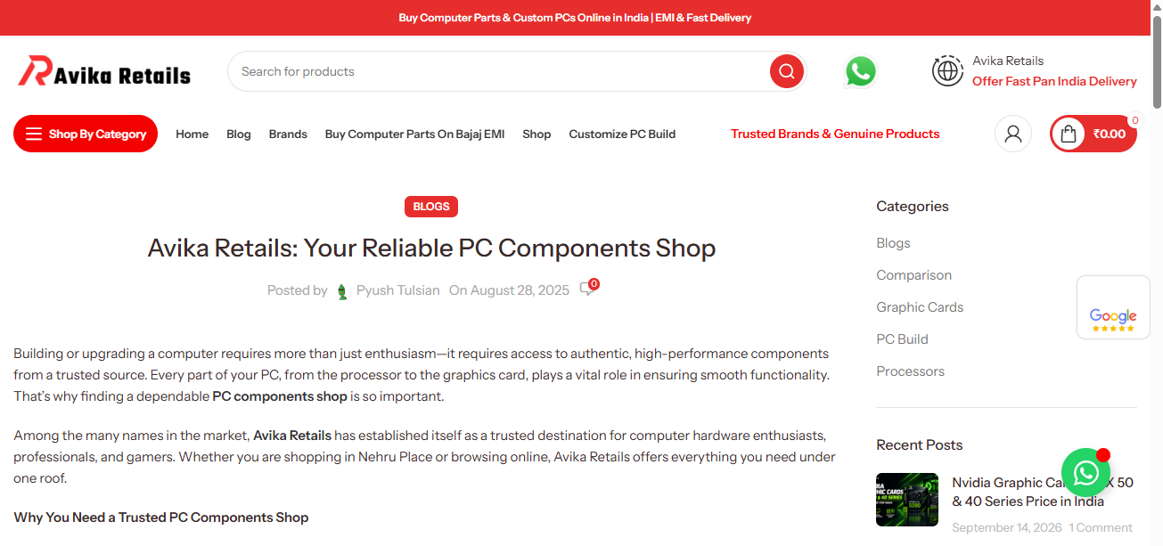  Avika Retails – Reliable PC Components Shop for Quality Hardware