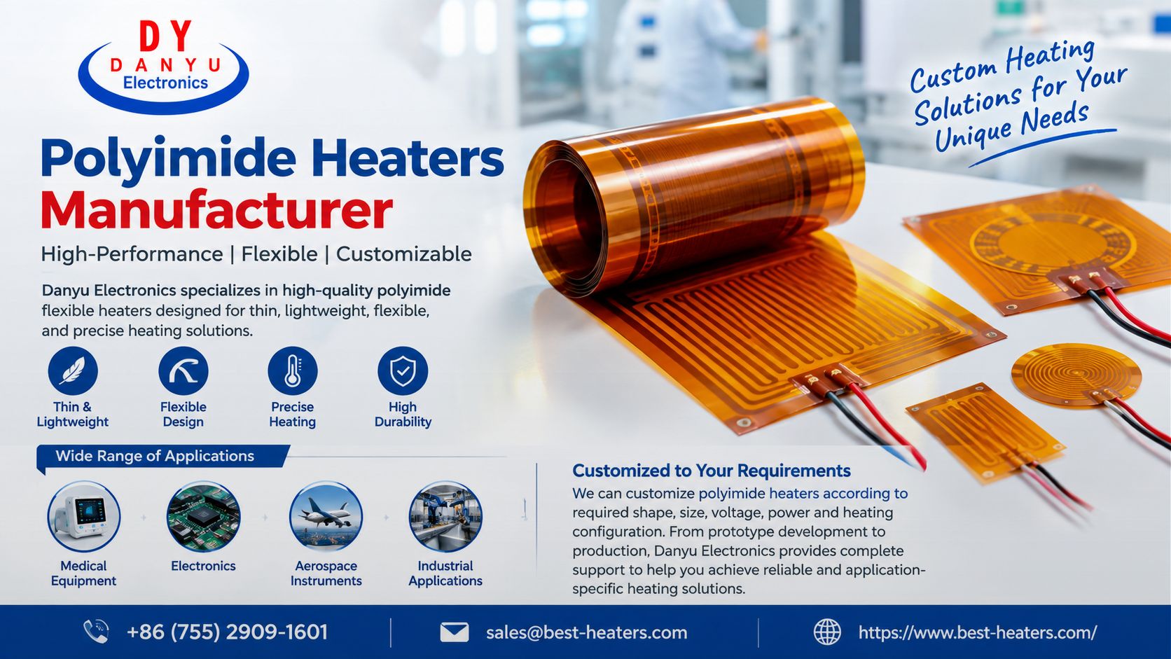  Polyimide Heaters Manufacturer – Flexible Heating Solutions