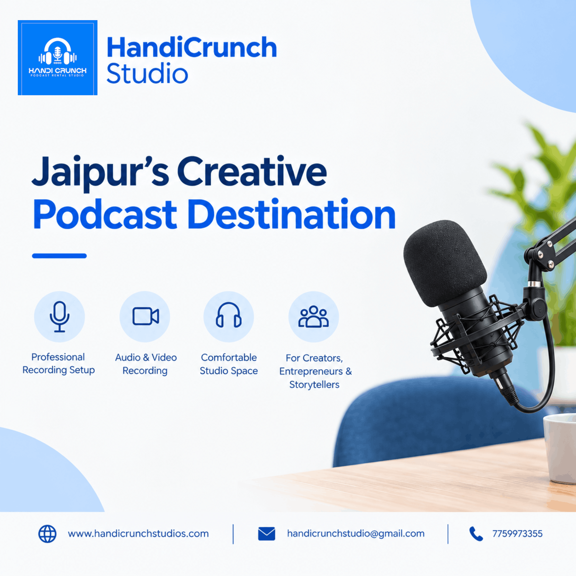  HandiCrunch Studio – Jaipur’s Creative Podcast Destination