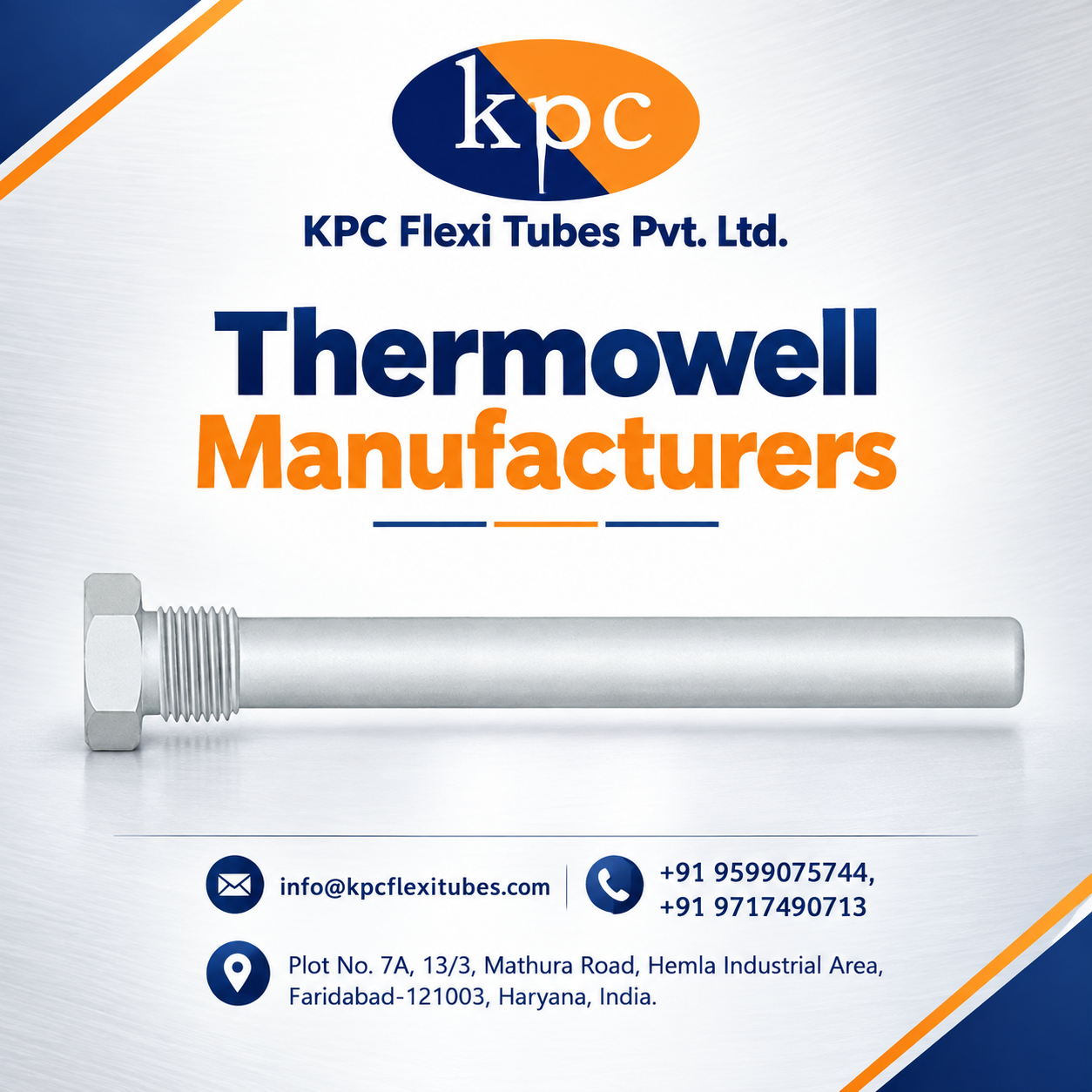  Thermowell Manufacturers - KPC Flexi Tubes Pvt. Ltd.