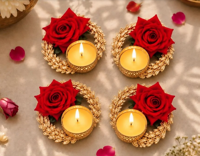  Handmade Embellished Diya for Diwali Decoration | Ink N Bow