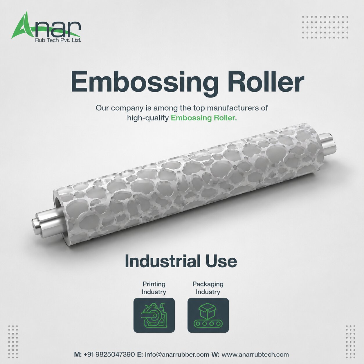  India's Trusted Embossing Roller Manufacturer | Anar Rub Tech