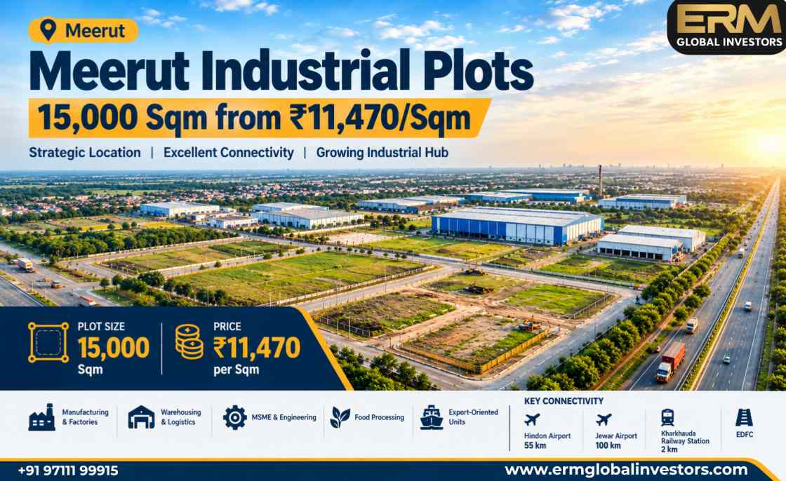  Meerut Industrial Plots | 15,000 Sqm from ₹11,470/Sqm