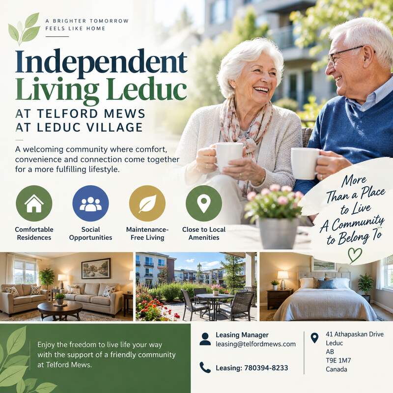 Comfortable Independent Living Leduc at Telford Mews