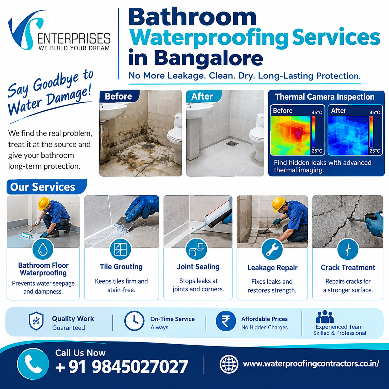  Bathroom waterproofing services in Bangalore