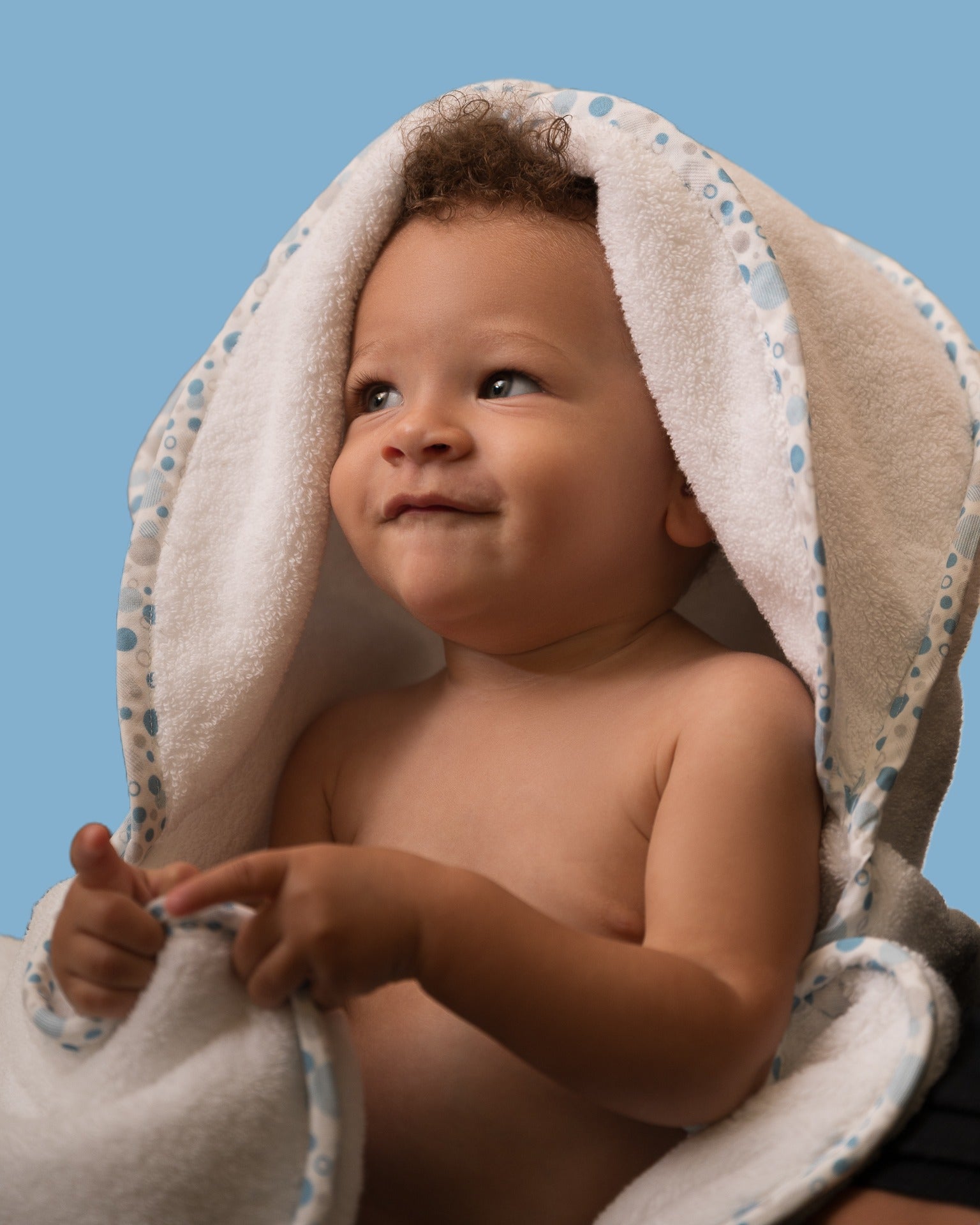  Luxury Hooded Baby Towel Blue 39x39 Inch – Premium Turkish Microcotton | USA