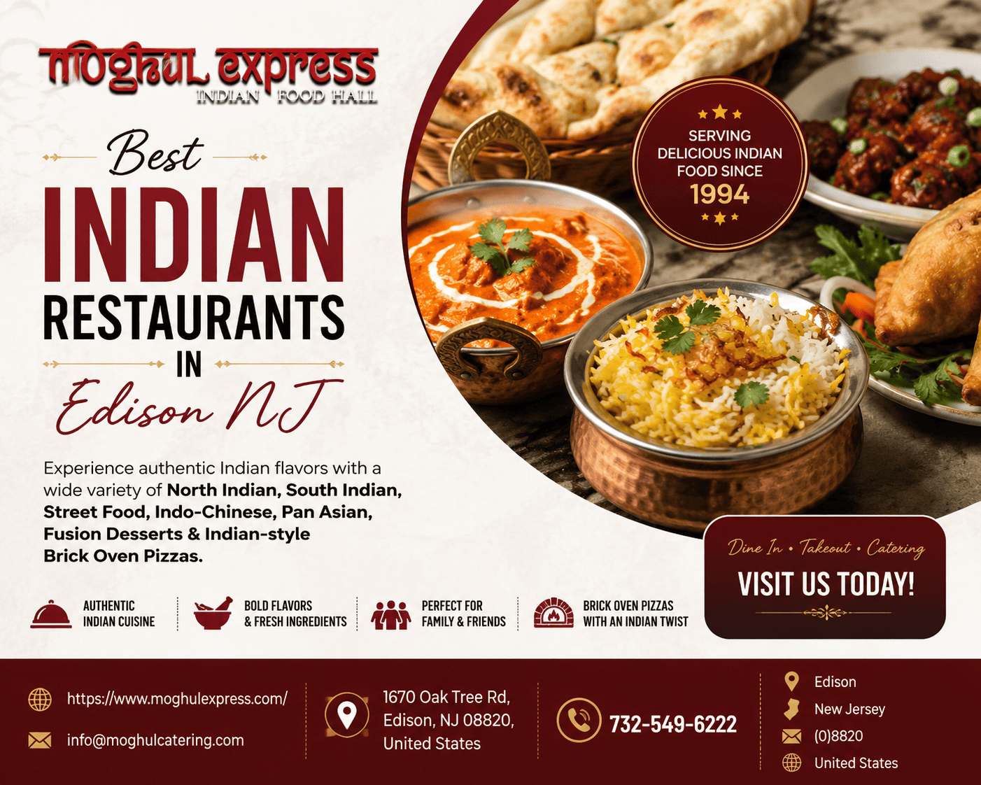  Experience North and South Indian Cuisine at Moghul Express