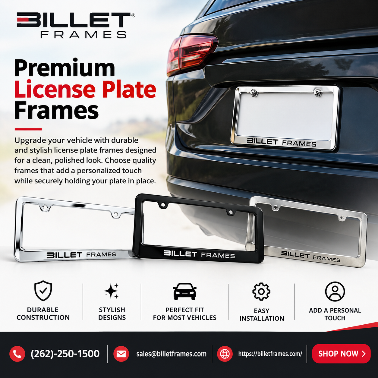  Premium License Plate Frames – Stylish, Durable & Personalized