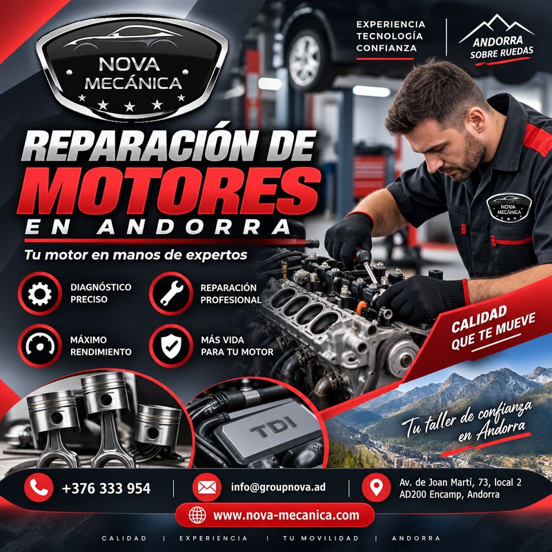  Reparación de motores en Andorra con Diagnóstico Preciso