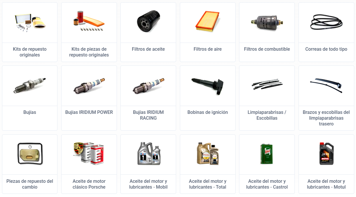  Repuestos de Servicio Porsche
