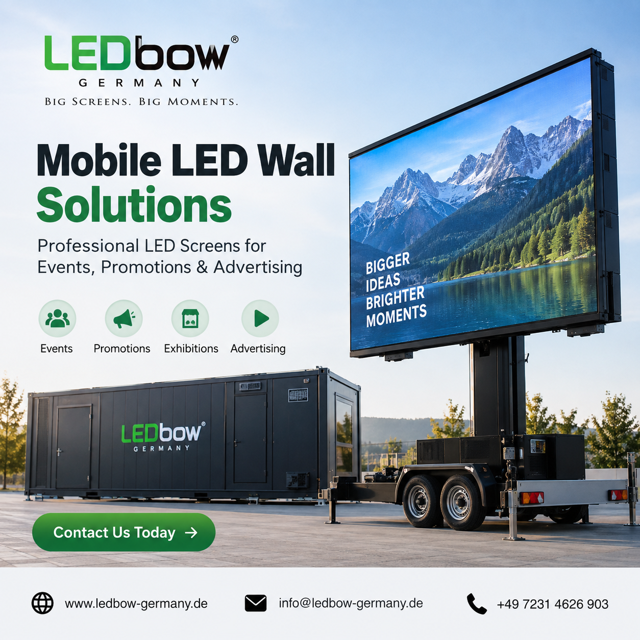  LEDbow Germany – Mobile LED Wall Rental & Media Container Solutions in Pforzheim