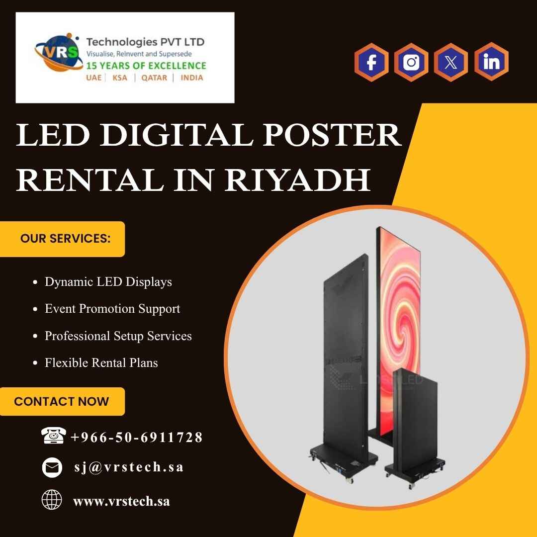  How Can LED Digital Poster Rental in Riyadh Boost Sales?