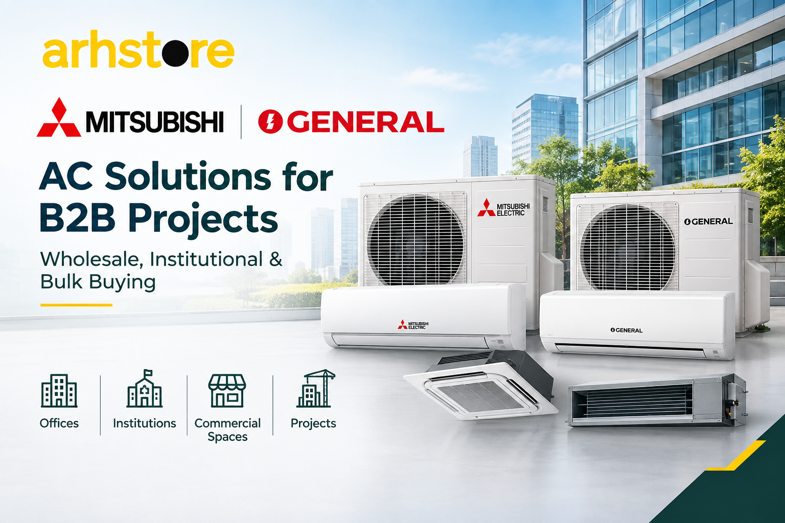  Mitsubishi AC Wholesaler Supplier for B2B & Institutional Projects
