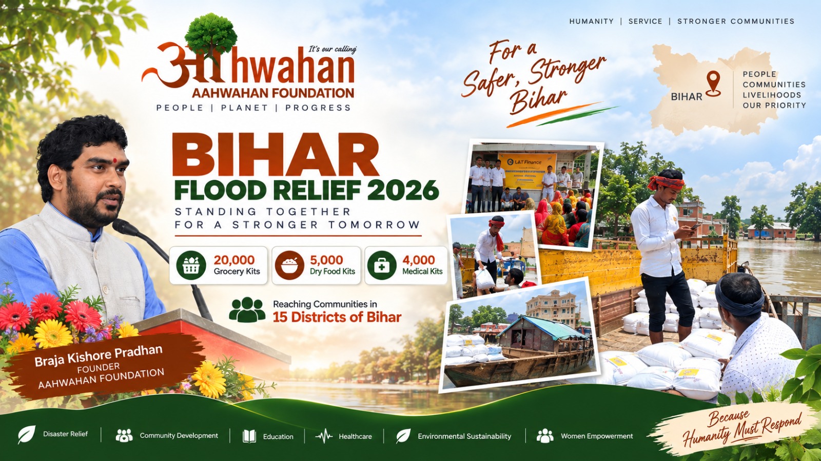  Standing Strong with Bihar: Flood Relief by Aahwahan Foundation