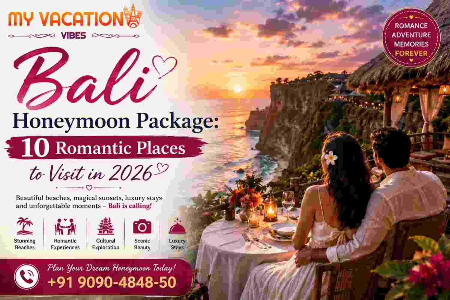  Bali Honeymoon Package: Beaches & Romantic Experiences