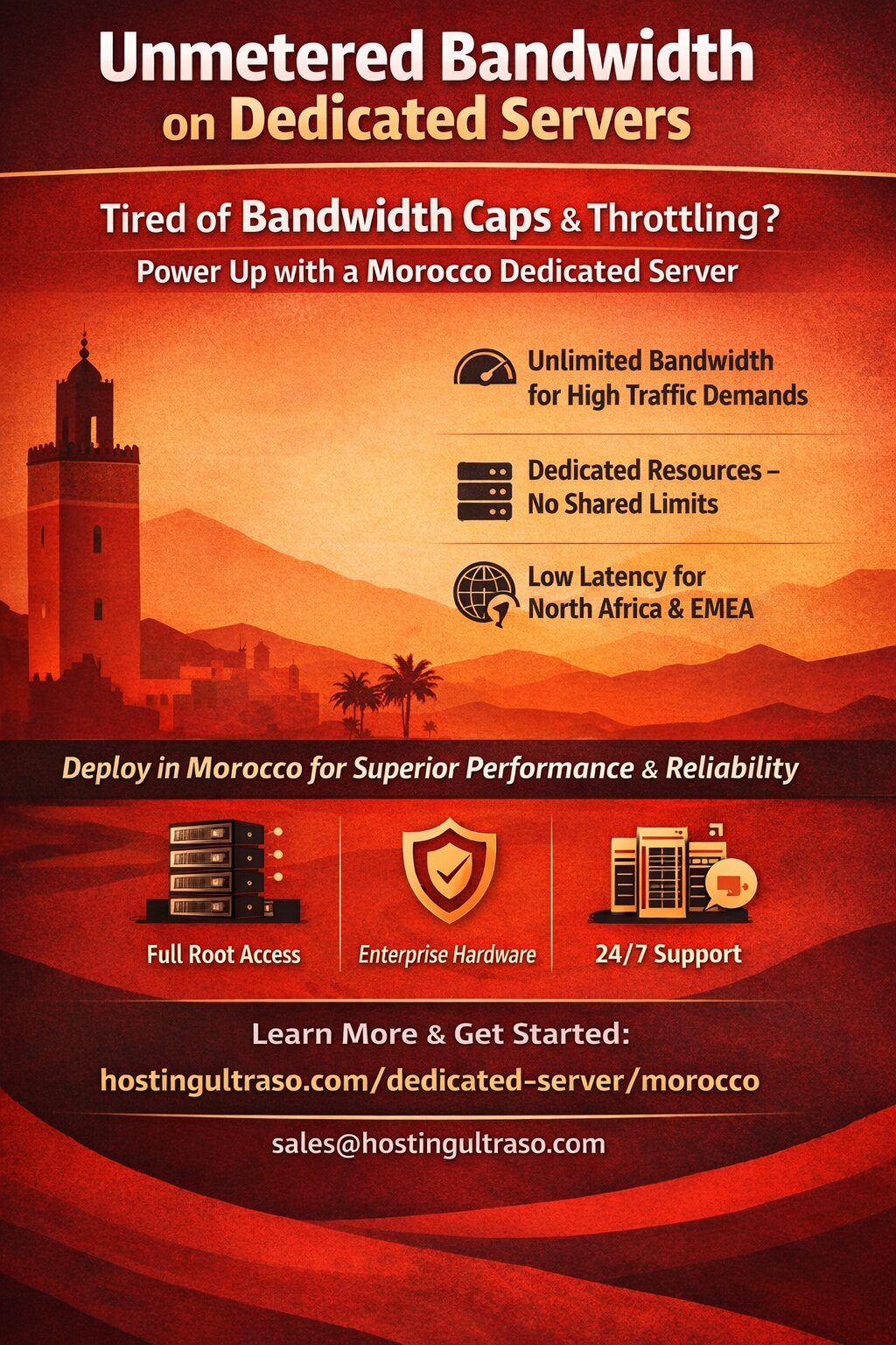  Unmetered Bandwidth on Dedicated Servers | Morocco Dedicated Server