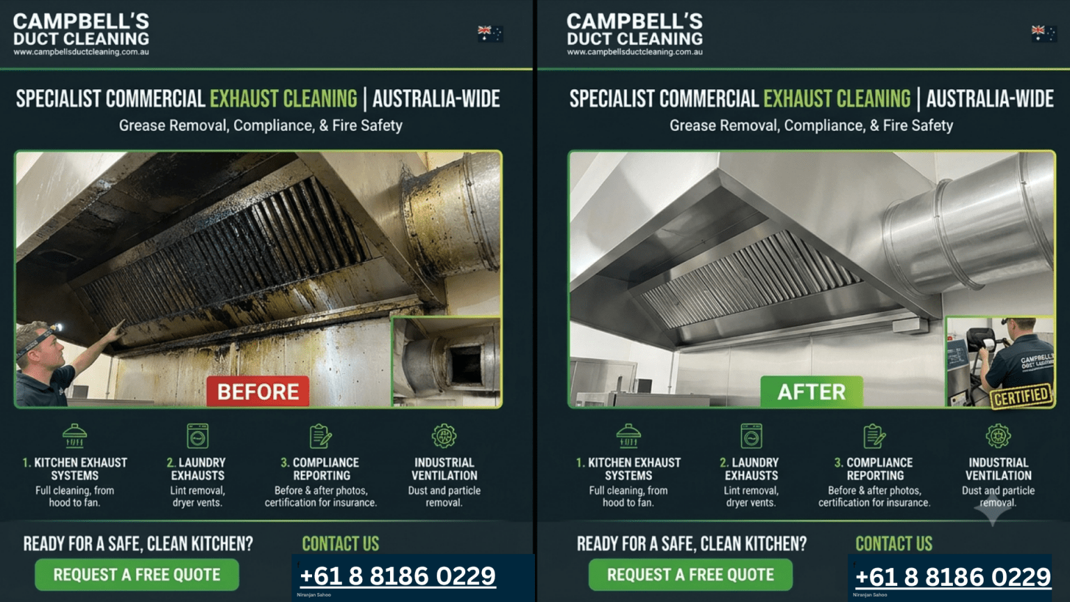  Put trust in Restaurant Kitchen Exhaust Cleaning Adelaide