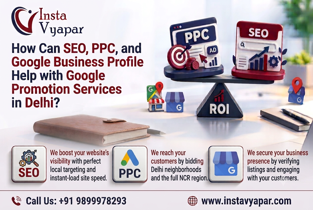  How is SEO, PPC( Pay per click) and Google Business Profile useful in Google Promotion Services in Delhi?