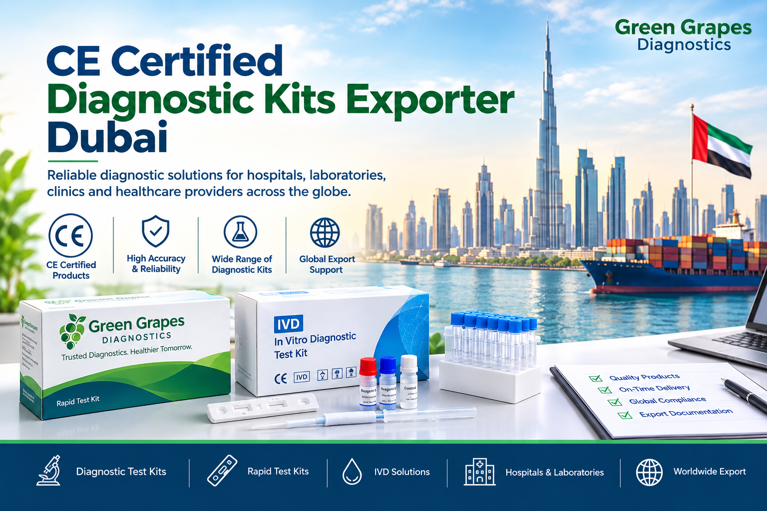  CE certified diagnostic kits exporter Dubai