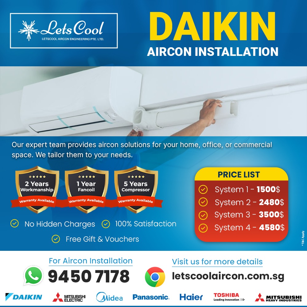  Daikin Aircon Installation