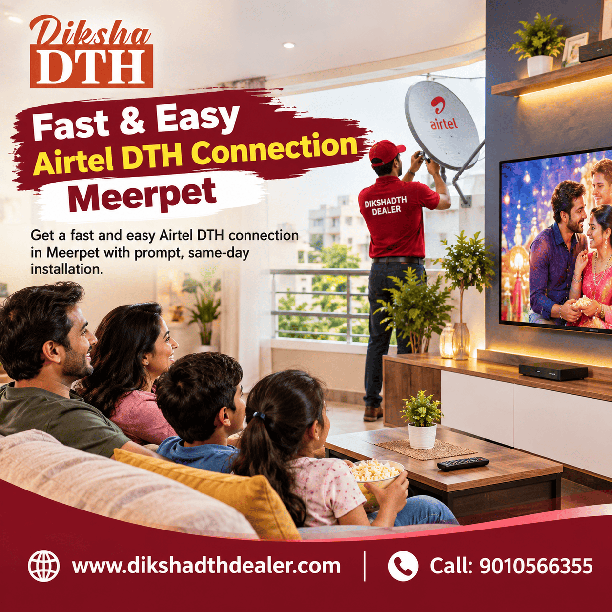  Fast & Easy Airtel DTH Connection Meerpet