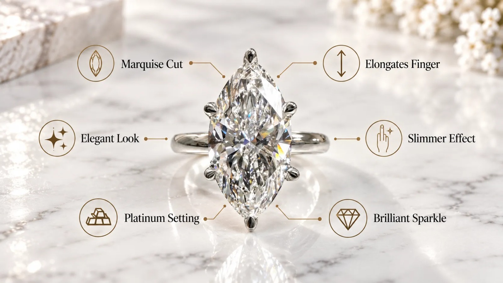  Luxury Marquise Diamond Ring for Timeless Elegance