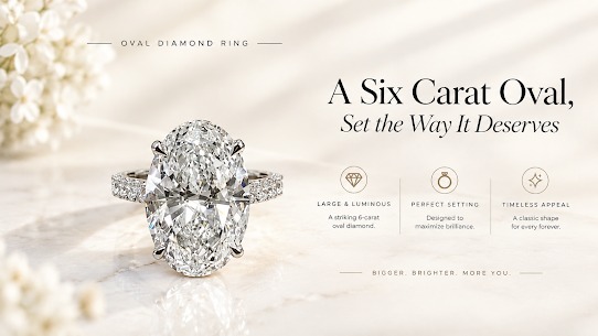  Exquisite 6ct Oval Cut Lab Grown Diamond: Timeless Luxury