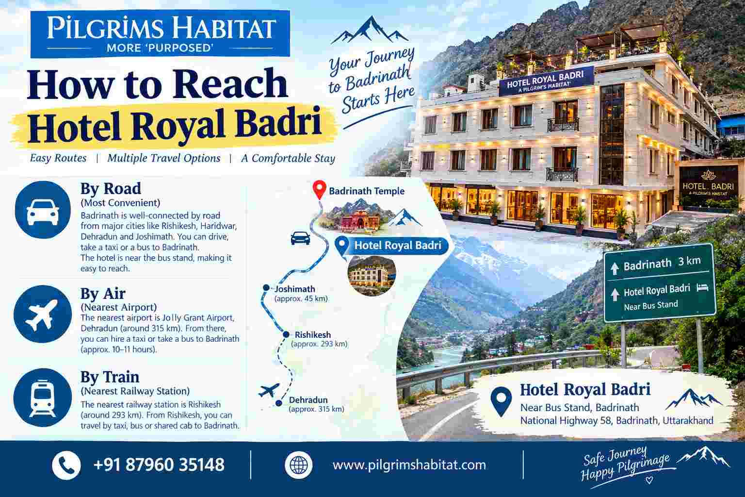  How to Reach Hotel Royal Badri in Badrinath