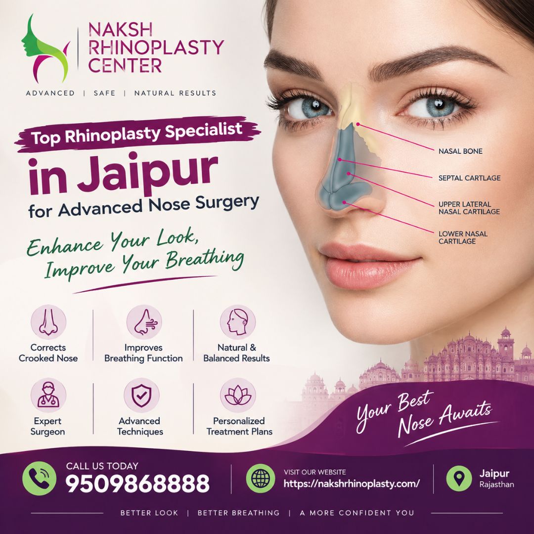  Top Rhinoplasty Specialist in Jaipur for Advanced Nose Surgery