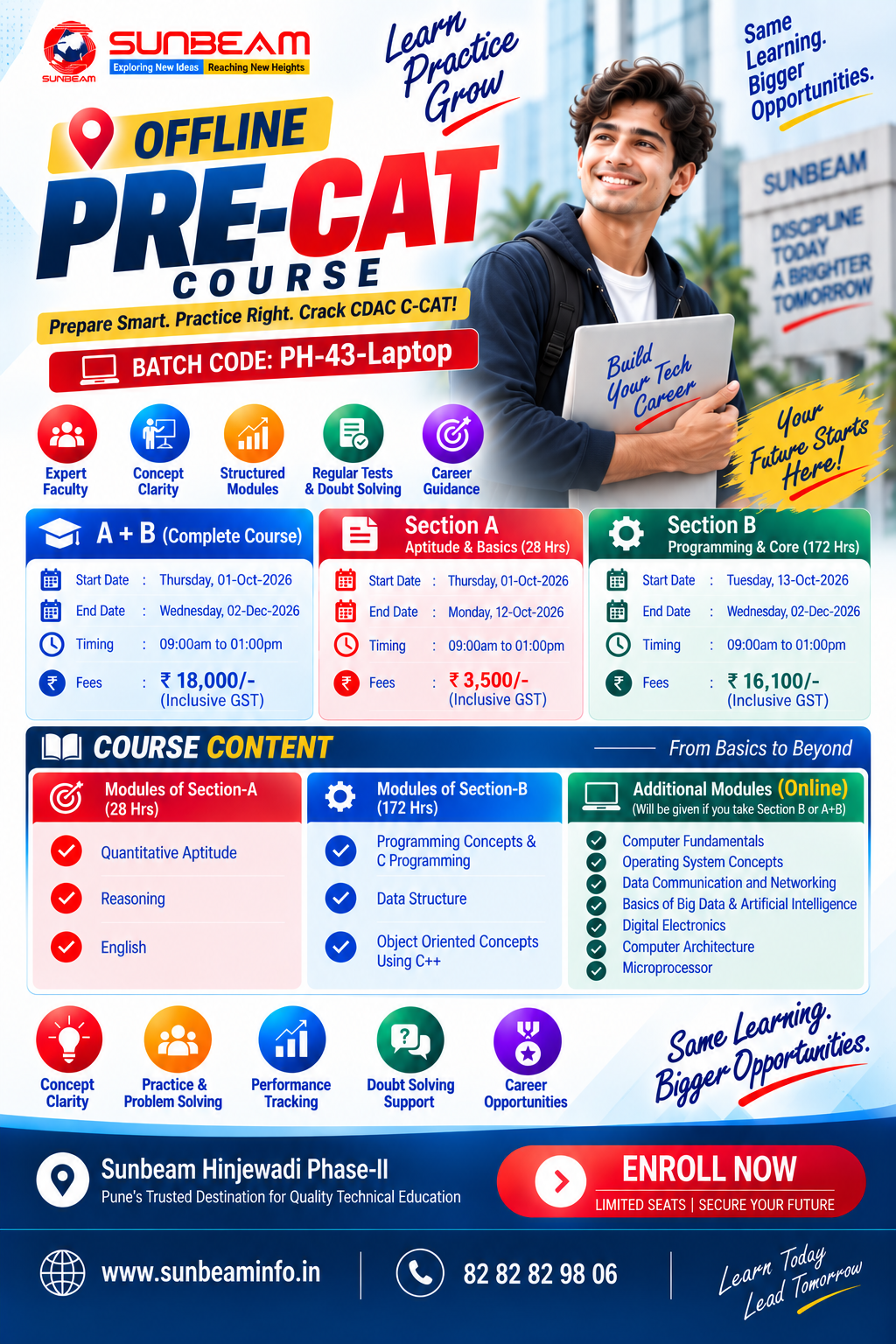 Offline Pre-CAT Course in Pune | C-DAC C-CAT Preparation | Sunbeam