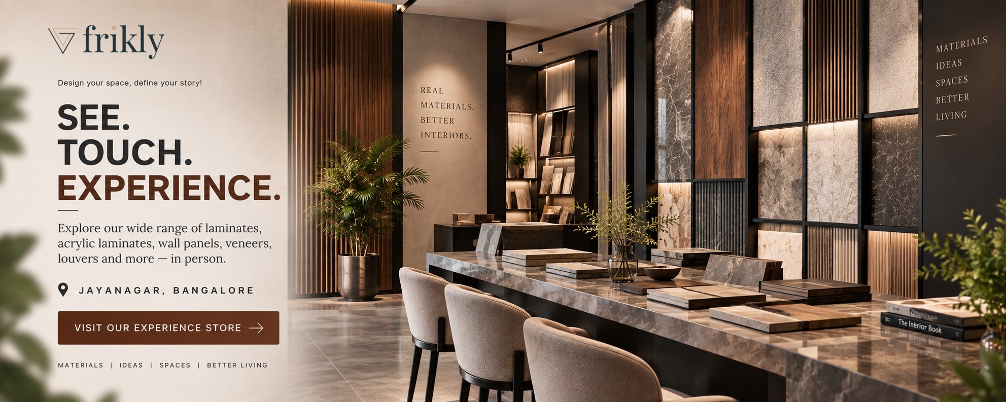  Frikly Experience Store – Explore Interior Materials in Bangalore