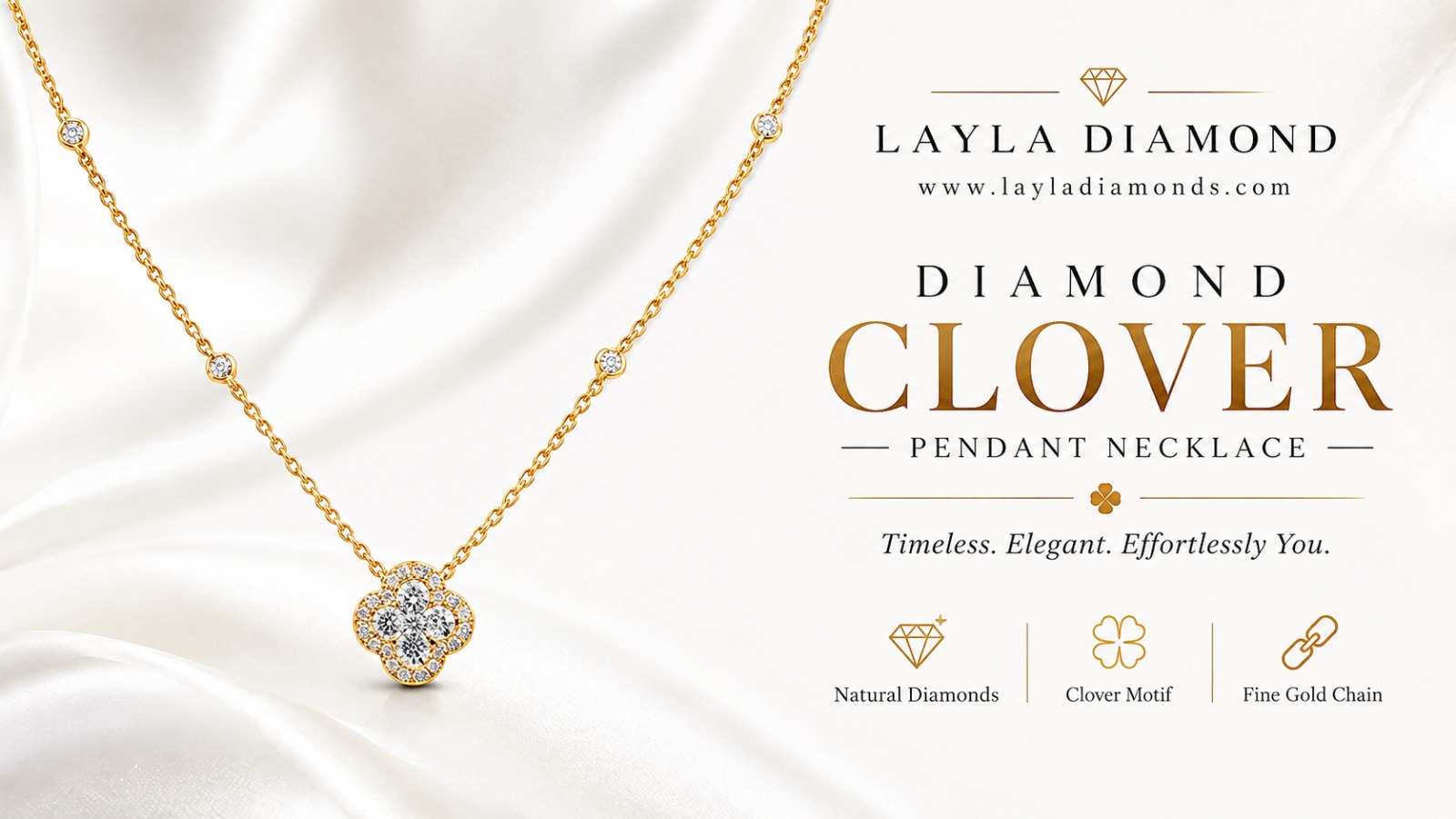  Luxury Diamond Clover Pendant: Timeless Elegance & Symbolic Beauty
