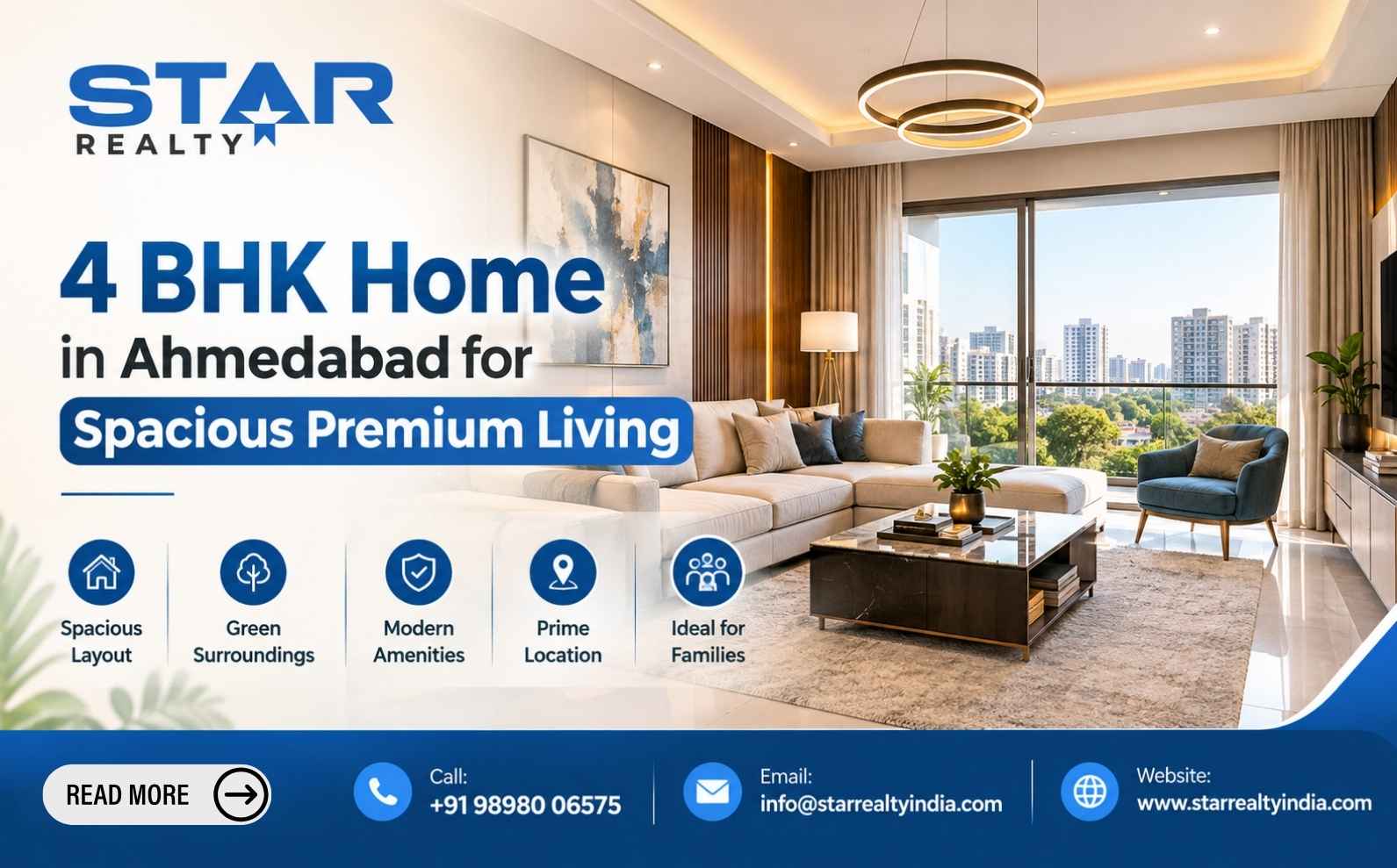  4 BHK Home in Ahmedabad for Spacious Premium Living | Star Realty India