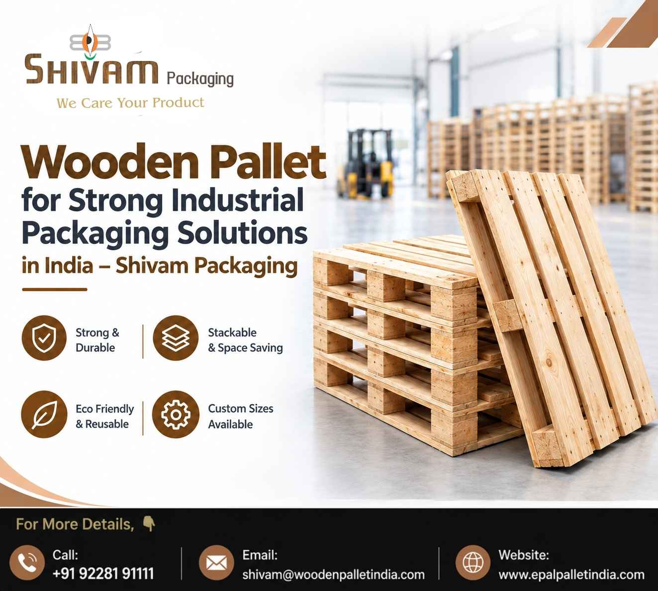  Wooden Pallet for Strong Industrial Packaging Solutions in India – Shivam Packaging