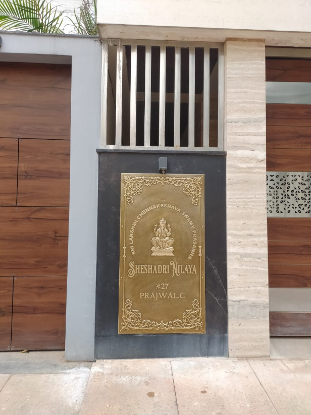  Elegant Brass Name Plate Designs for Home