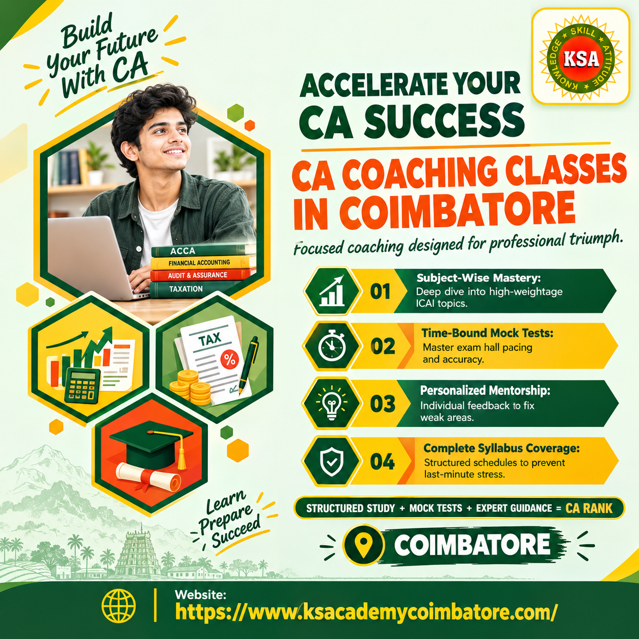  Grasp complex concepts through CA Colleges in Coimbatore - KS Academy