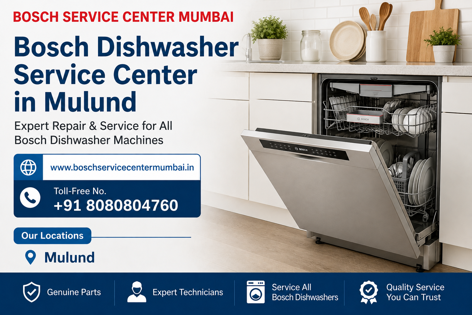  Bosch Dishwasher Service Center in Mulund | Call +91 8080804760