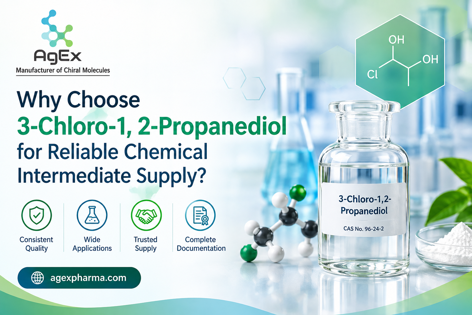  3-Chloro-1, 2-Propanediol Chemical Intermediate Supplier