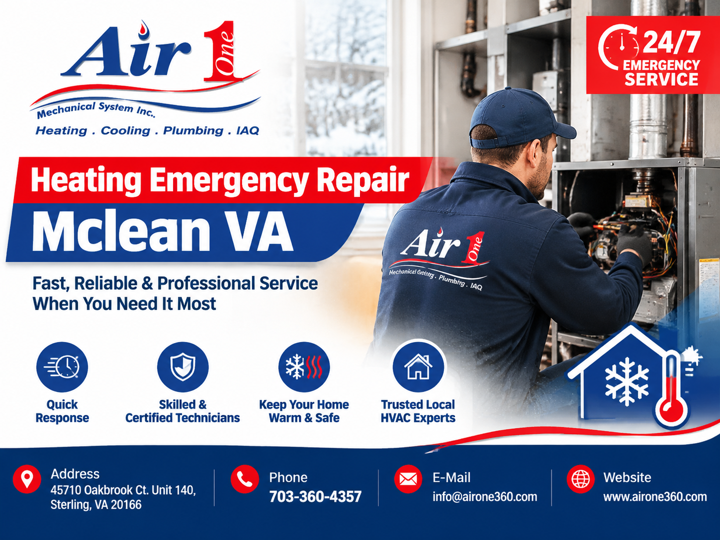  Heating Emergency Repair Mclean VA – Fast & Reliable HVAC Service