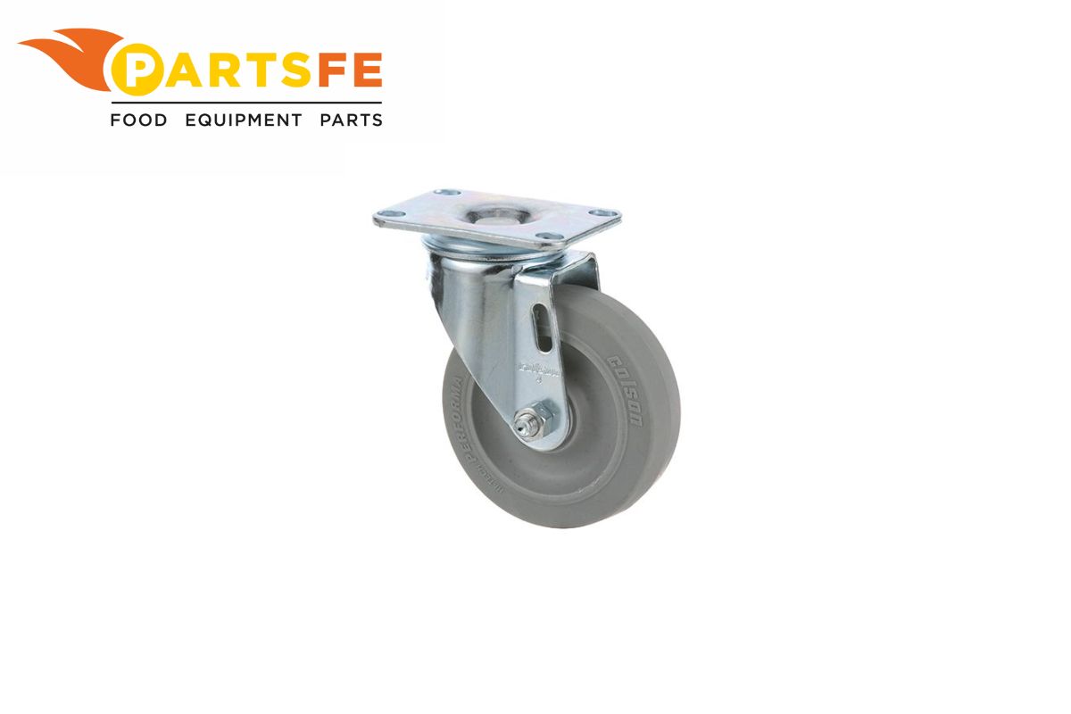  Garland 1027800 Range Plate Mount Caster Rubber Wheel W/O No Brake 4" DIA 275 Lbs