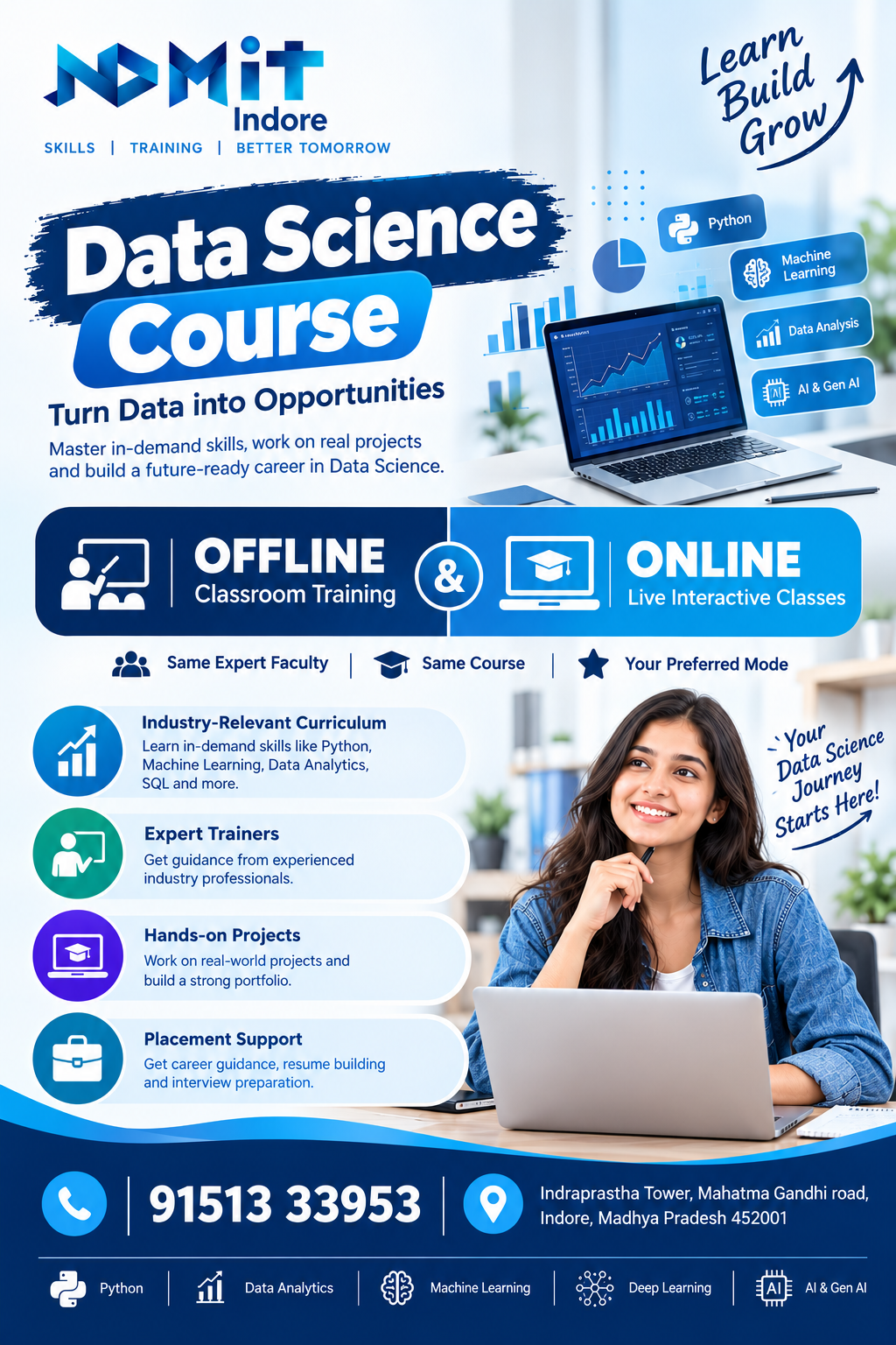  👉 Data Science Course in Indore – Online & Offline Training | NDMIT