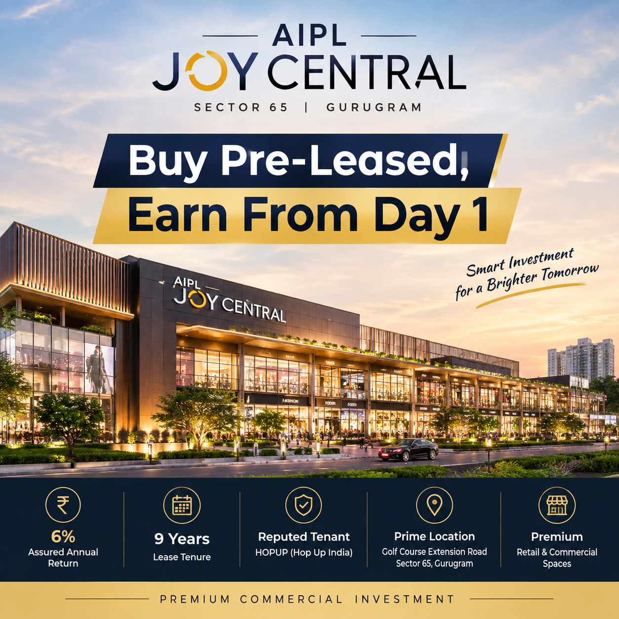  AIPL Joy Central | Buy Pre-Leased, Earn From Day 1
