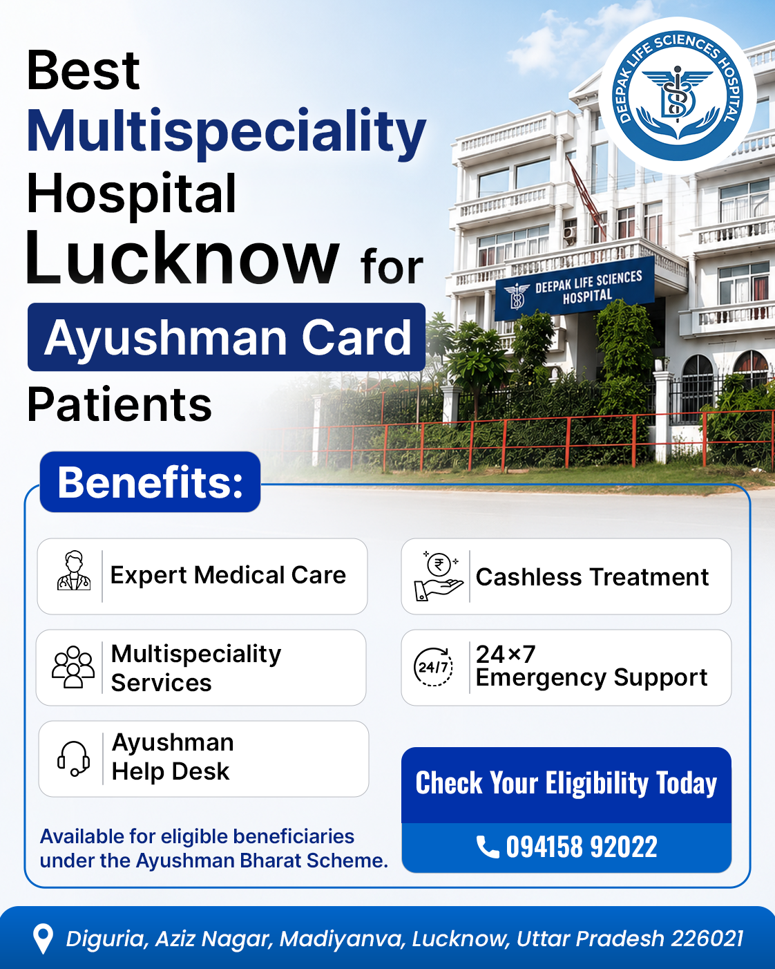  Deepak Life Sciences Hospital – Multispecialty Hospital in Lucknow | Comprehensive Healthcare