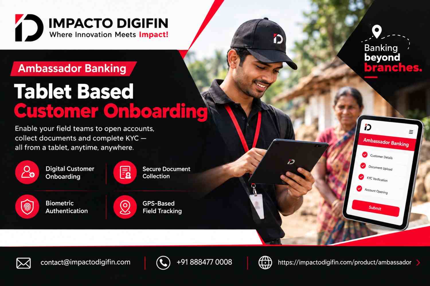  Tablet Based Customer Onboarding | Doorstep Customer Onboading