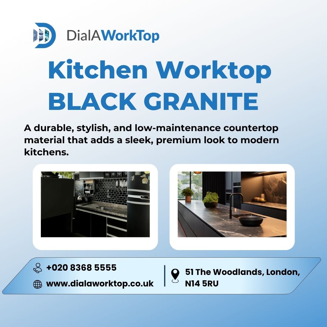  Kitchen Worktop Black Granite | DialAWorkTop