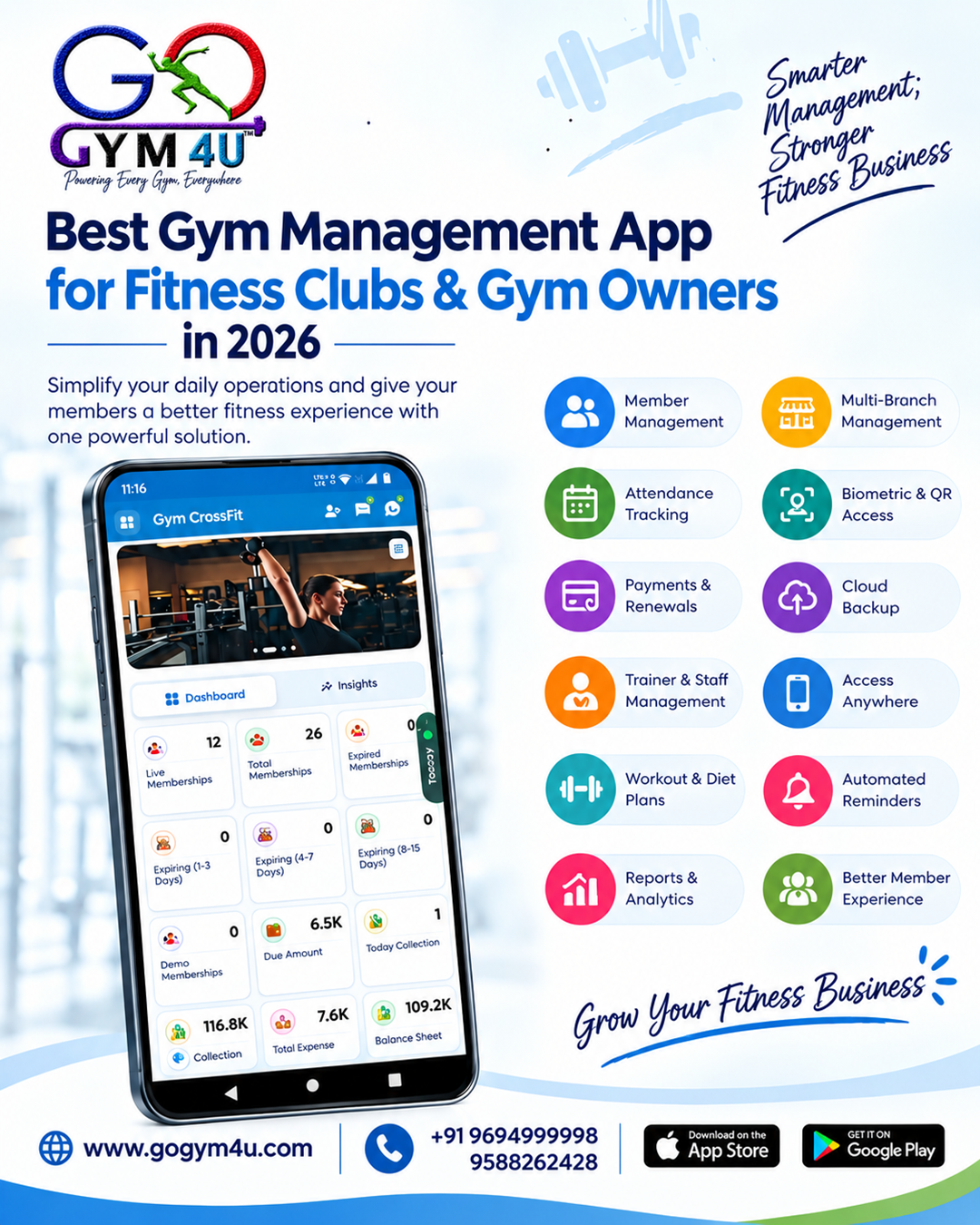  GOGYM4U – Smart Gym Management Mobile App for Fitness Clubs