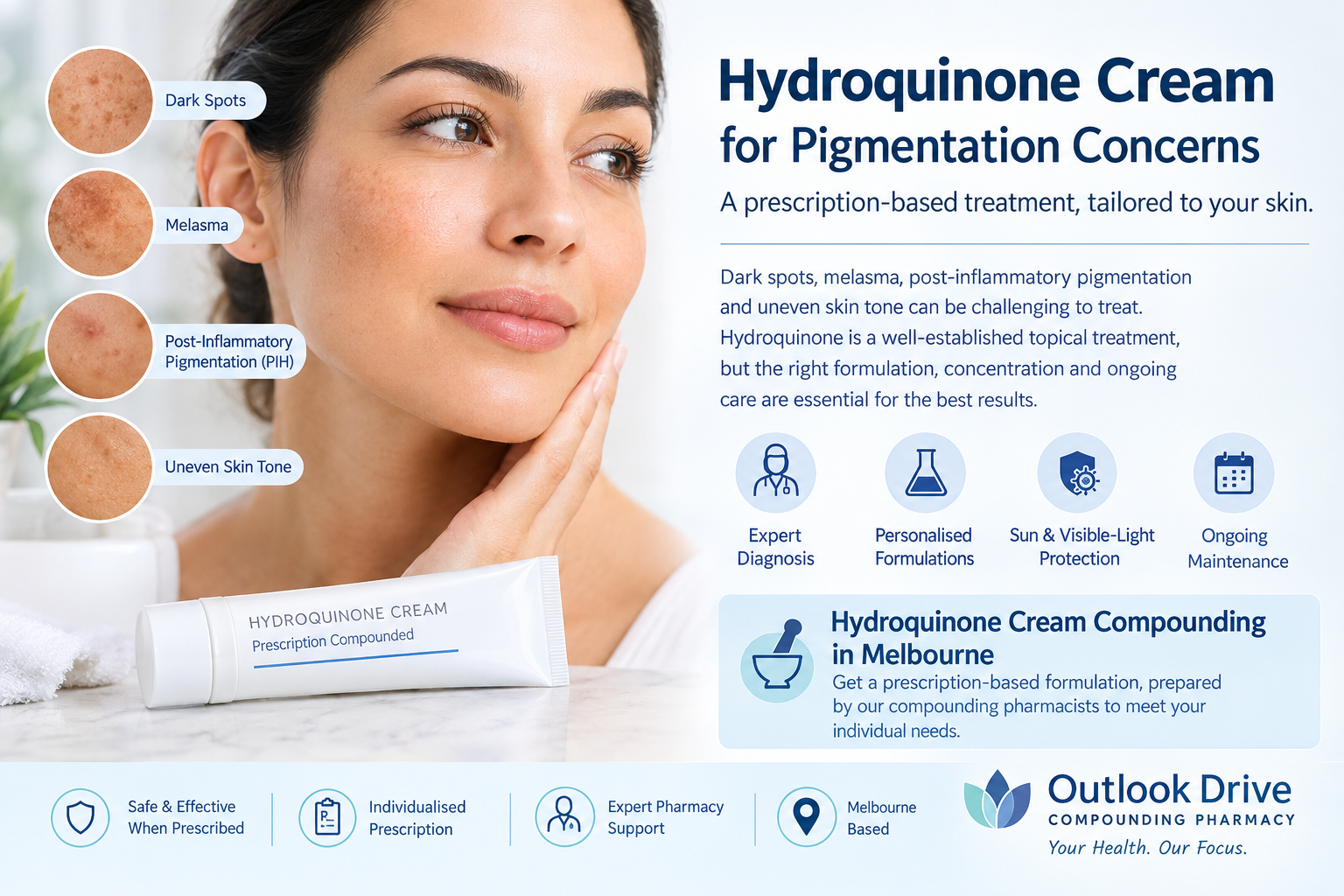  Hydroquinone Cream Compounding Melbourne for Personalised Pigmentation Care