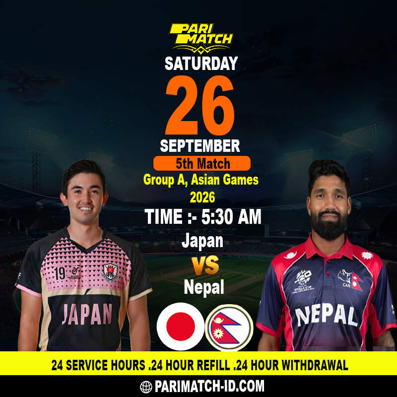  Parimatch: Follow Japan vs Nepal in the Asian Games 2026 Group Stage