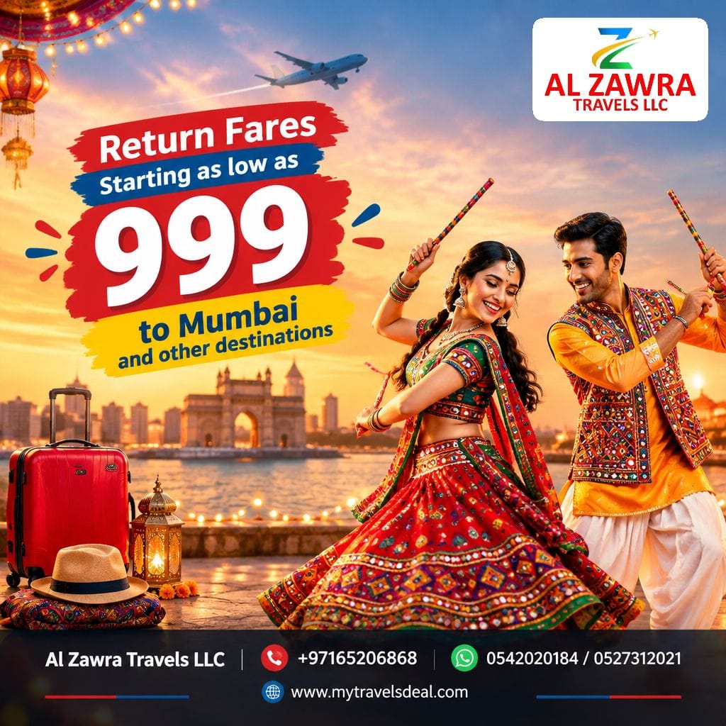  🪔 Navratri Special: Fly Home with Family Starting at Just 999 Return Fare! ✈️