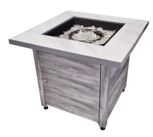  Buy Chesapeake Propane Gas Outdoor Faux Marble Firepit Table